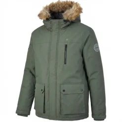 Lambretta Parka con cuello de piel Hombre Chaquetón SS5024-KHAKI