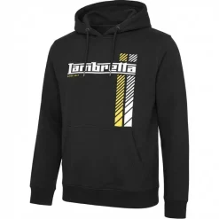 Lambretta Racing Stripe Hombre Sudadera con capucha SS4031-NEGRO