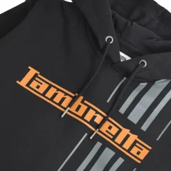 Lambretta Racing Stripe Hombre Sudadera con capucha SS5027-NEGRO