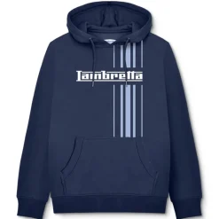 Lambretta Racing Stripe Hombre Sudadera con capucha SS5027-AZUL MARINO