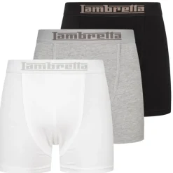 Lambretta Retro Hombre Calzoncillos bóxer Pack de 3 SS8204-NEGRO/GRIS/BLANCO