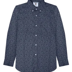 Lambretta Tonal Paisley Hombre Camisa de manga larga RWIS1383