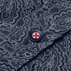 Lambretta Tonal Paisley Hombre Camisa de manga larga RWIS1383