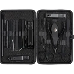 LEANDRO LIDO "Brescia" Manicura/Pedicura Conjunto 19 piezas negro