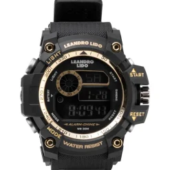 LEANDRO LIDO "Genua" Unisex Reloj deportivo oro negro