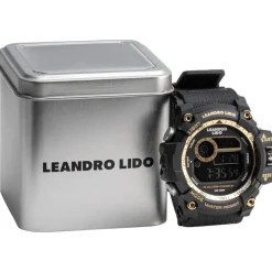 LEANDRO LIDO "Genua" Unisex Reloj deportivo oro negro