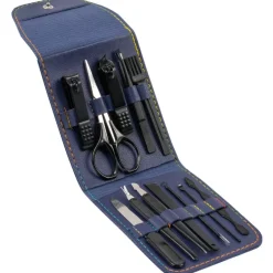 LEANDRO LIDO "Monza" Manicura Conjunto 13 piezas azul marino