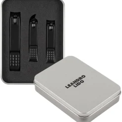 LEANDRO LIDO "Pescara" Manicura Conjunto 4 piezas negro