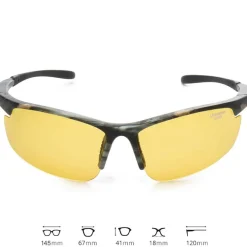 LEANDRO LIDO Power Gafas de sol deportivas camuflaje/amarillo