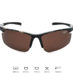 LEANDRO LIDO Power Gafas de sol deportivas camuflaje/marrón