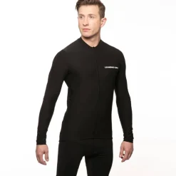 LEANDRO LIDO "Procida" Hombre Maillot de ciclismo de manga larga negro