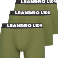 LEANDRO LIDO "Ravello" Hombre Calzoncillos bóxer Pack de 3 verde