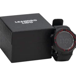LEANDRO LIDO "Vernazza" Unisex Reloj deportivo negro/rojo