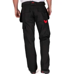 Lee Cooper Funda Pocket Workwear Hombre Pantalón de trabajo negro LCPNT216-BLK