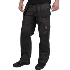 Lee Cooper Funda Pocket Workwear Hombre Pantalón de trabajo gris-negro LCPNT216-GRY-BLK