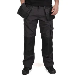 Lee Cooper Funda Pocket Workwear Hombre Pantalón de trabajo gris-negro LCPNT216-GRY-BLK