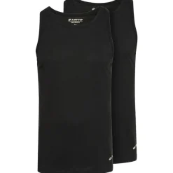 Lotto Hombre Camisetas interiores Camiseta sin mangas Pack de 2 negro 39510718