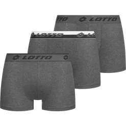 Lotto Retro Hombre Calzoncillos bóxer Pack de 3 gris MBXX1002NET-GREY