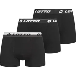 Lotto Retro Hombre Calzoncillos bóxer Pack de 3 negro MBXX1002NET-BLACK
