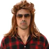 MAASKANTJE "Bami" Mullet retro Peluca castaño claro