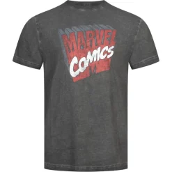 MARAVILLA Retro 3D Comics Hombre Camiseta FBMTS716VBL