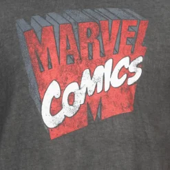 MARAVILLA Retro 3D Comics Hombre Camiseta FBMTS716VBL
