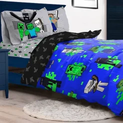 Minecraft Microsoft Fight Back Sábanas Conjunto 200 x 200 cm + 2 x 50 x 75 cm 24989