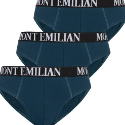 MONT EMILIAN "Avignon" Hombre Calzoncillos slip Pack de 3 azul marino