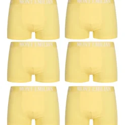 MONT EMILIAN "Rouen" Hombre Calzoncillos bóxer Pack de 6 amarillo