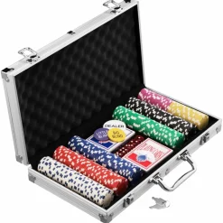 MUWO "All In" Estuche de póquer-Conjunto con 300 fichas