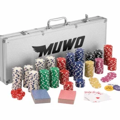 MUWO "All In" Estuche de póquer-Conjunto con 500 fichas
