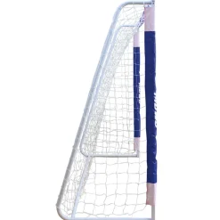 MUWO Portería de fútbol grande de acero 3 x 2 m azul/blanco