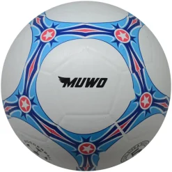 MUWO "Topscorer" goma Balón de fútbol blanco azul
