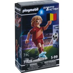 PLAYMOBIL® Jugador de fútbol belga con portería 71128