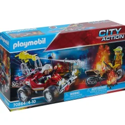 PLAYMOBIL® Servicio de bomberos con coche de bomberos 70864