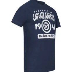 Propiedad de Capitán América MARVEL Hombre Camiseta FBMTS657NVY