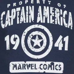 Propiedad de Capitán América MARVEL Hombre Camiseta FBMTS657NVY