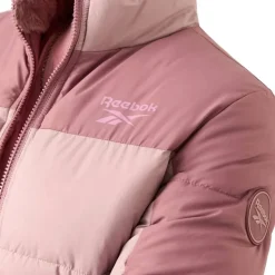 Reebok 2 in 1 Puffer reversible Mujer Chaquetón RBO21100-Rosa polvoriento