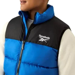 Reebok Heavyweight Puffer Hombre Chaleco RBO14920-Vector-Azul