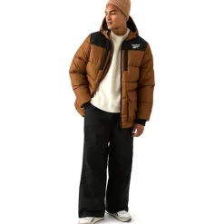 Reebok Parka Puffer Hombre Chaquetón RBO14970-Madera