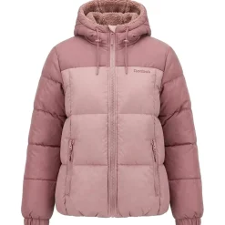 Reebok Puffer Mujer Reversible Chaquetón RBO21030-Rosa polvoriento