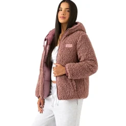 Reebok Puffer Mujer Reversible Chaquetón RBO21030-Rosa polvoriento