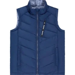 Reebok Puffer Vest 2-in-1 Hombre Reversible Chaleco RBO15720-Batik-Azul