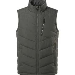 Reebok Puffer Vest 2-in-1 Hombre Reversible Chaleco RBO15720-Carbón vegetal