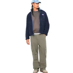 Reebok Sherpa Jacket Hombre Chaqueta de forro polar RBO15220-Vector-Marino