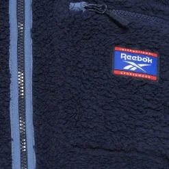 Reebok Sherpa Jacket Hombre Chaqueta de forro polar RBO15220-Vector-Marino