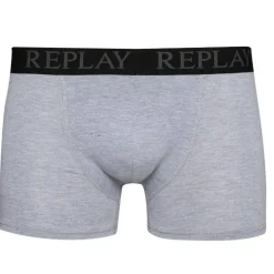 REPLAY Boxer Style Cuff Logo Hombre Calzoncillos bóxer Pack de 2 I101143-N088