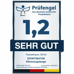 SPORTINATOR Barra de dominadas para marco de puerta 60 - 102 cm gris