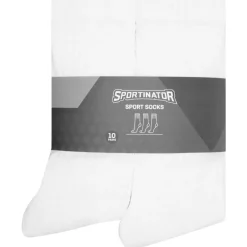 SPORTINATOR Calcetines de deporte 10 pares blanco