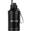 SPORTINATOR "Hydrated" Fitness acero inoxidable Botella 2,2l negro